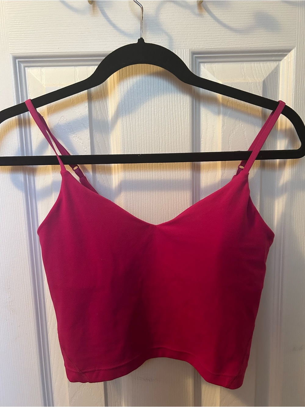Women’s Lulu Fuchsia Spaghetti Strap Crop Top